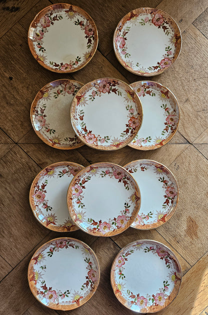 Tasses Digoin & Sarreguemines, décor japonisant