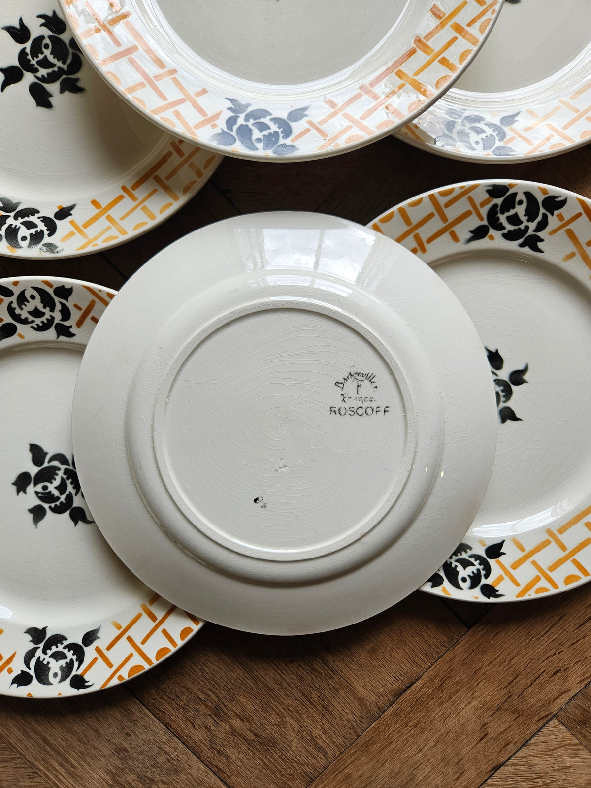Assiettes plates Badonviller, Roscoff