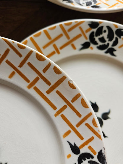 Assiettes plates Badonviller, Roscoff