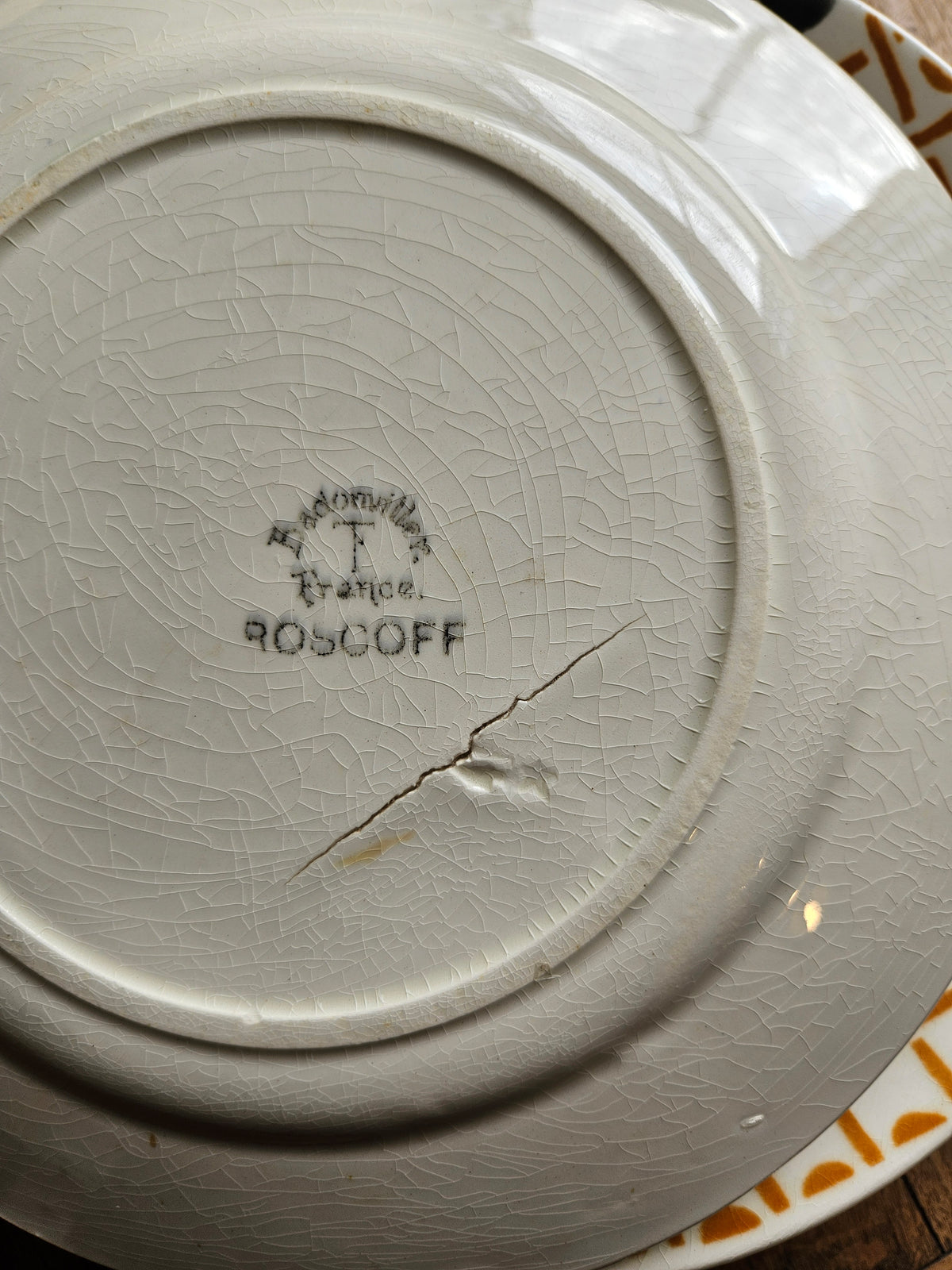 Assiettes plates Badonviller, Roscoff