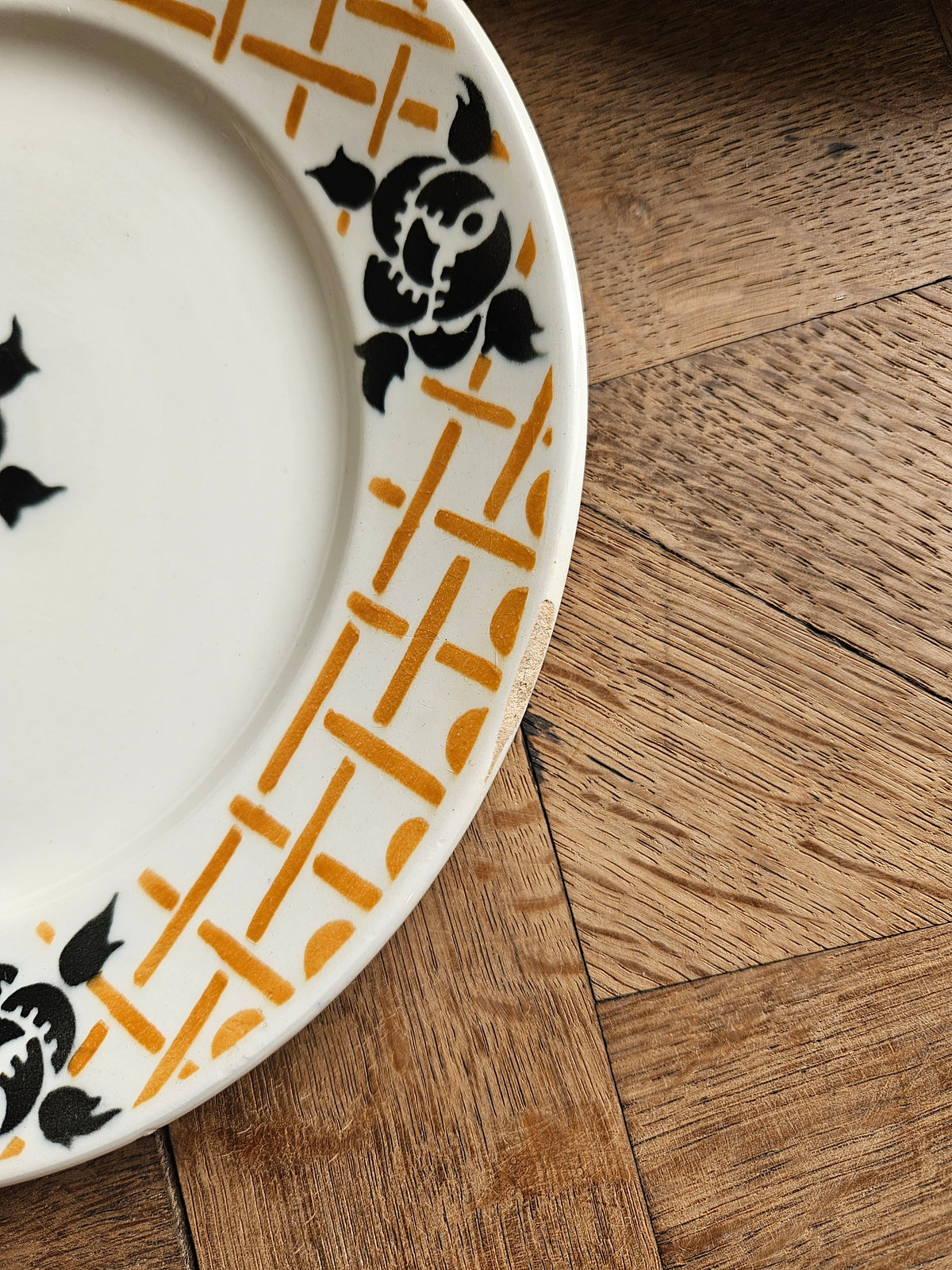 Assiettes plates Badonviller, Roscoff