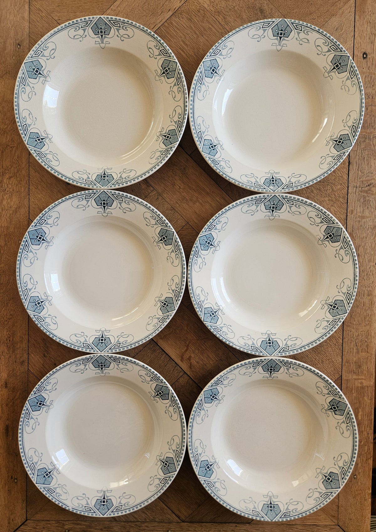 Assiettes creuses U&C Sarreguemines, Germaine