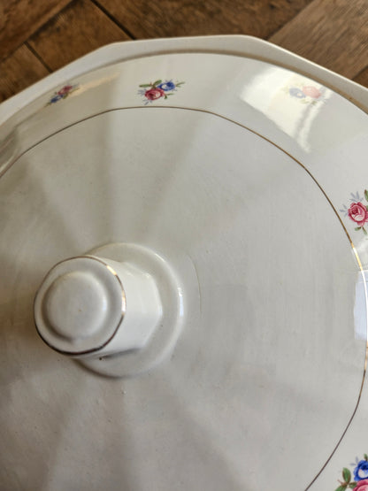 Soupière Digoin à petites fleurs