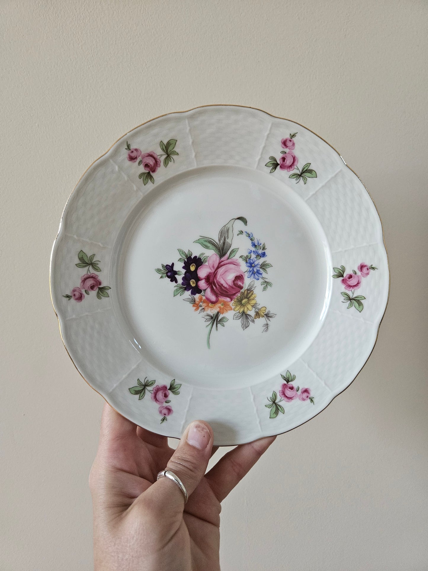 Assiettes à dessert porcelaine de Bohême