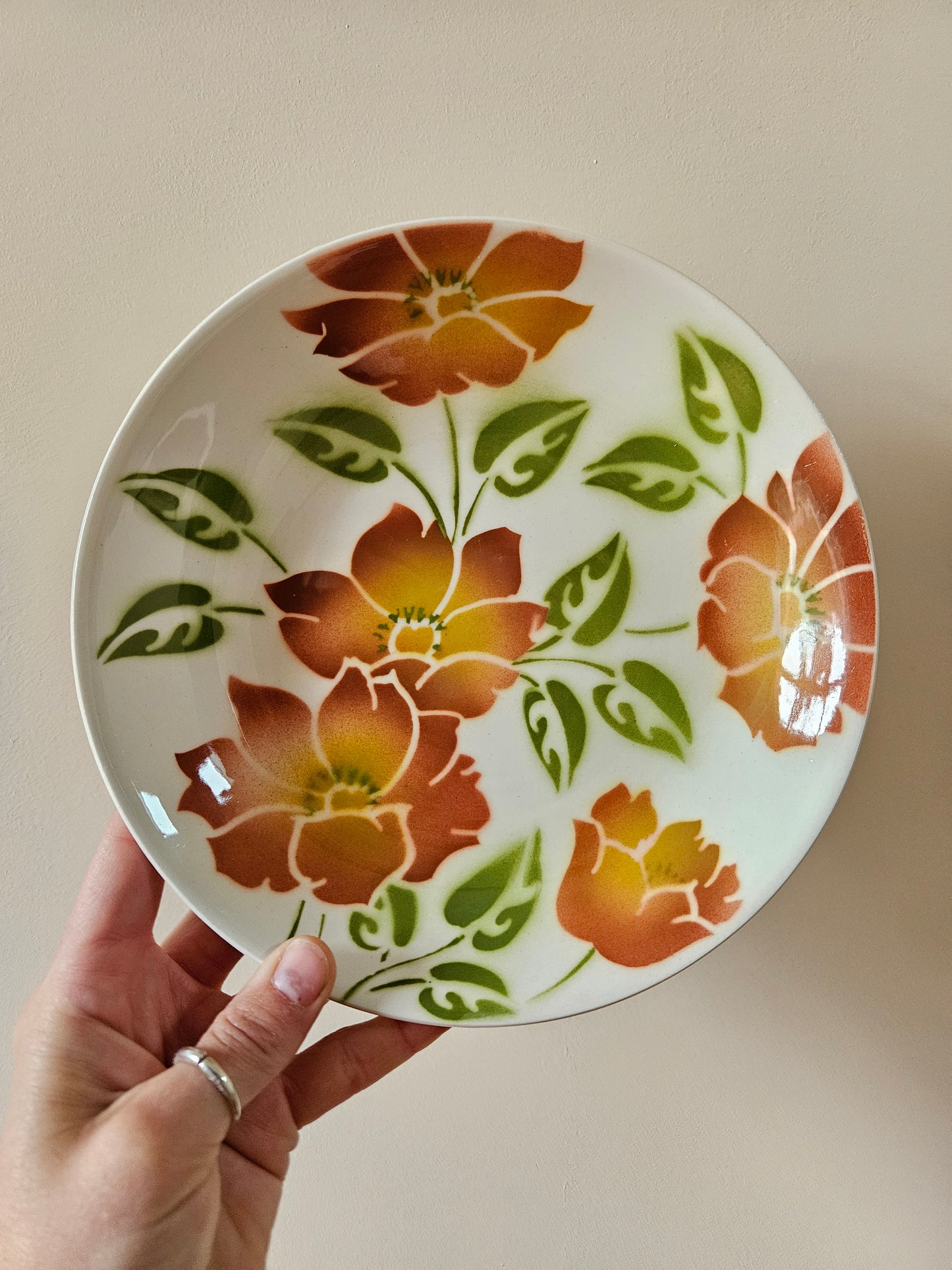 Assiette creuse forme calotte moulin des loups ontario. Vaisselle vintage.