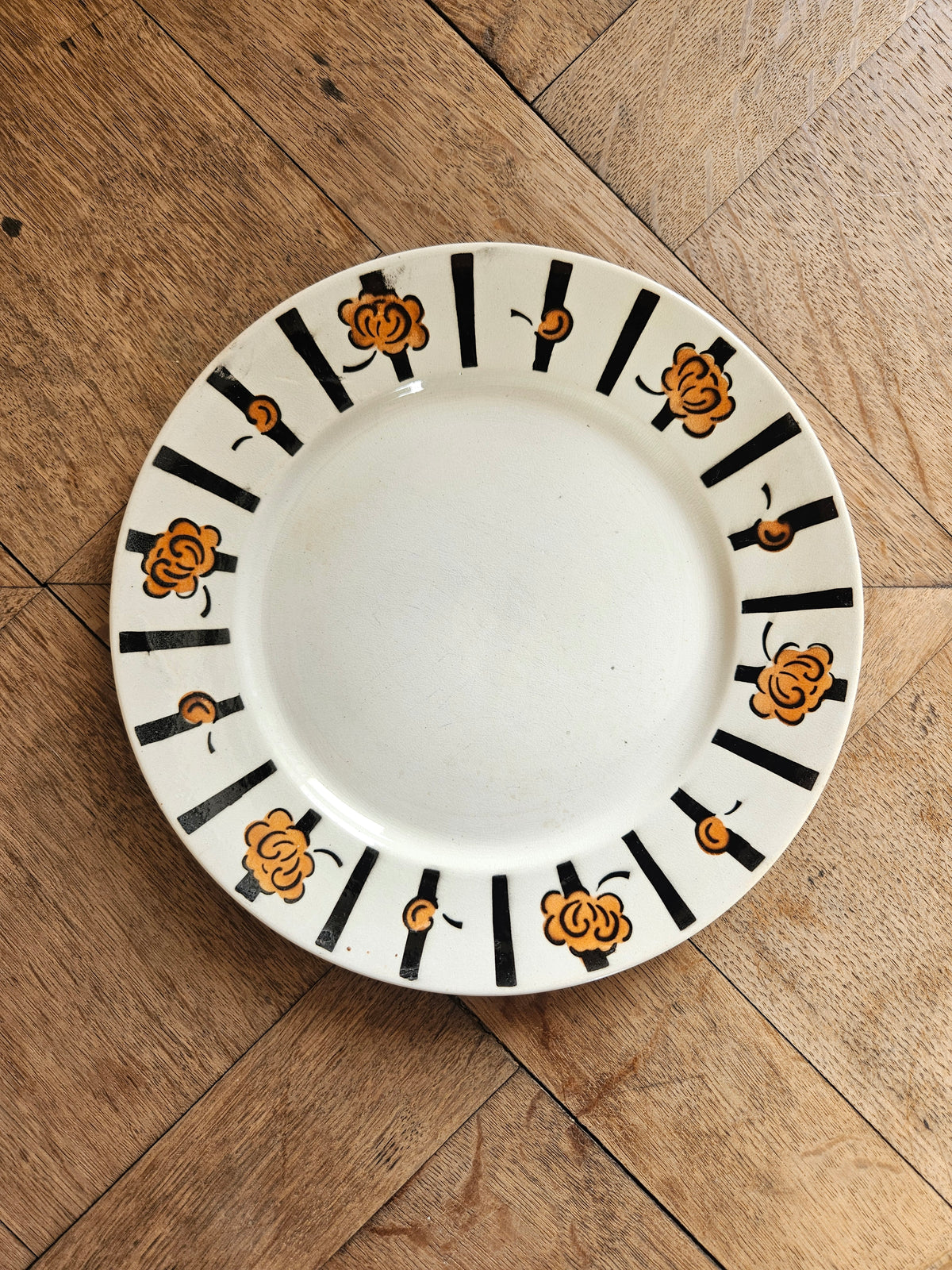 Assiette plate ancienne badonviller décor 2137