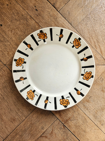 Assiette plate ancienne badonviller décor 2137