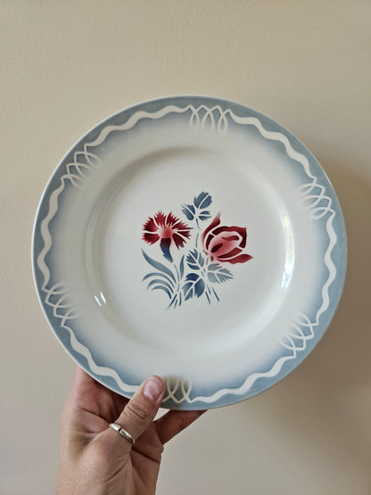 Assiette plate retro vintage digoin juliette