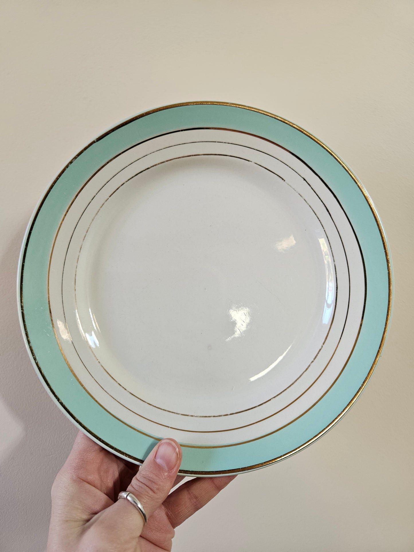 Assiette plate ancienne K&G Lunéville Régence 