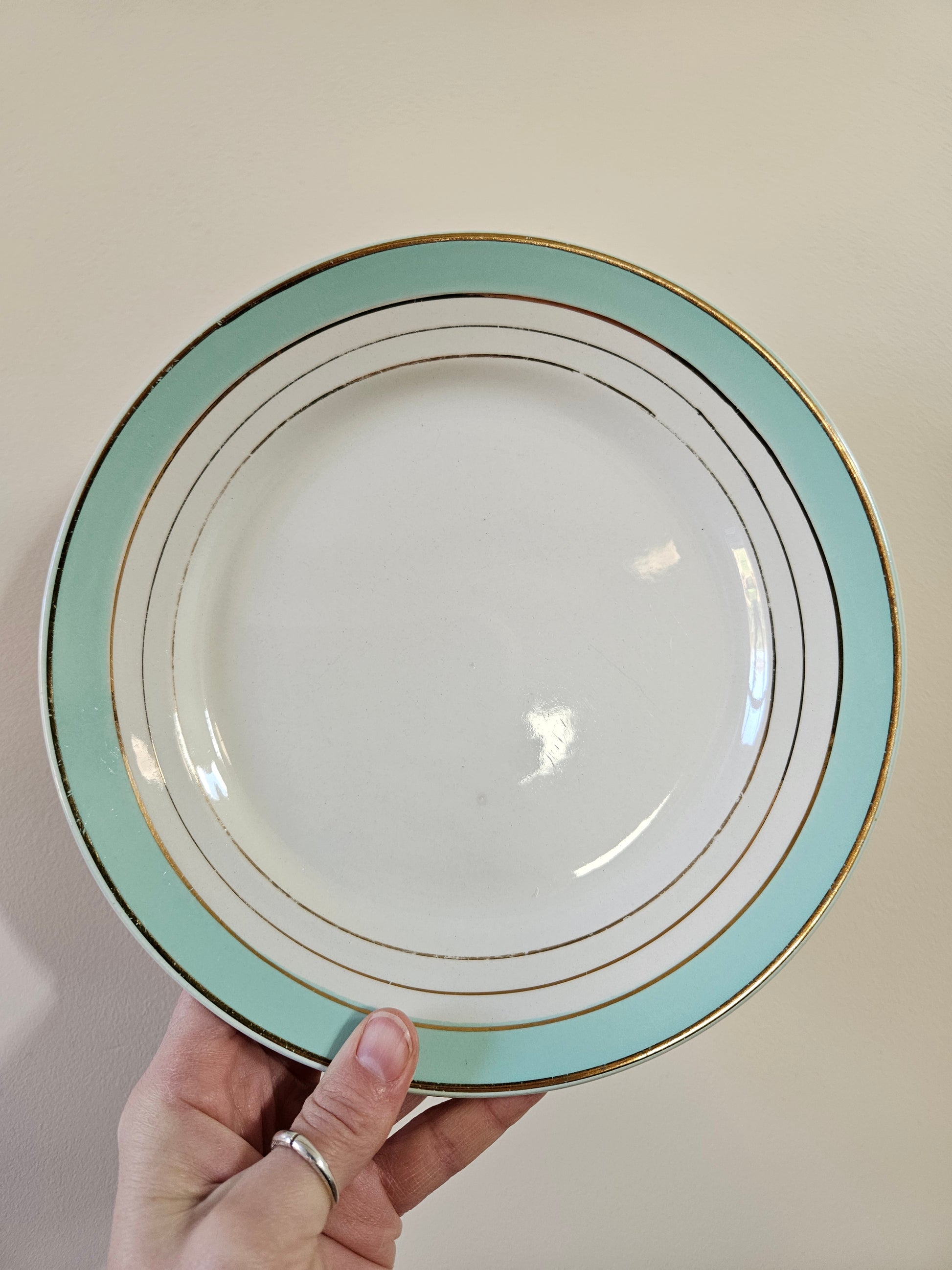 Assiette plate ancienne K&G Lunéville Régence 