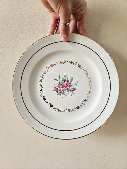 Assiette plate vintage St Amand 1055 style shabby chic