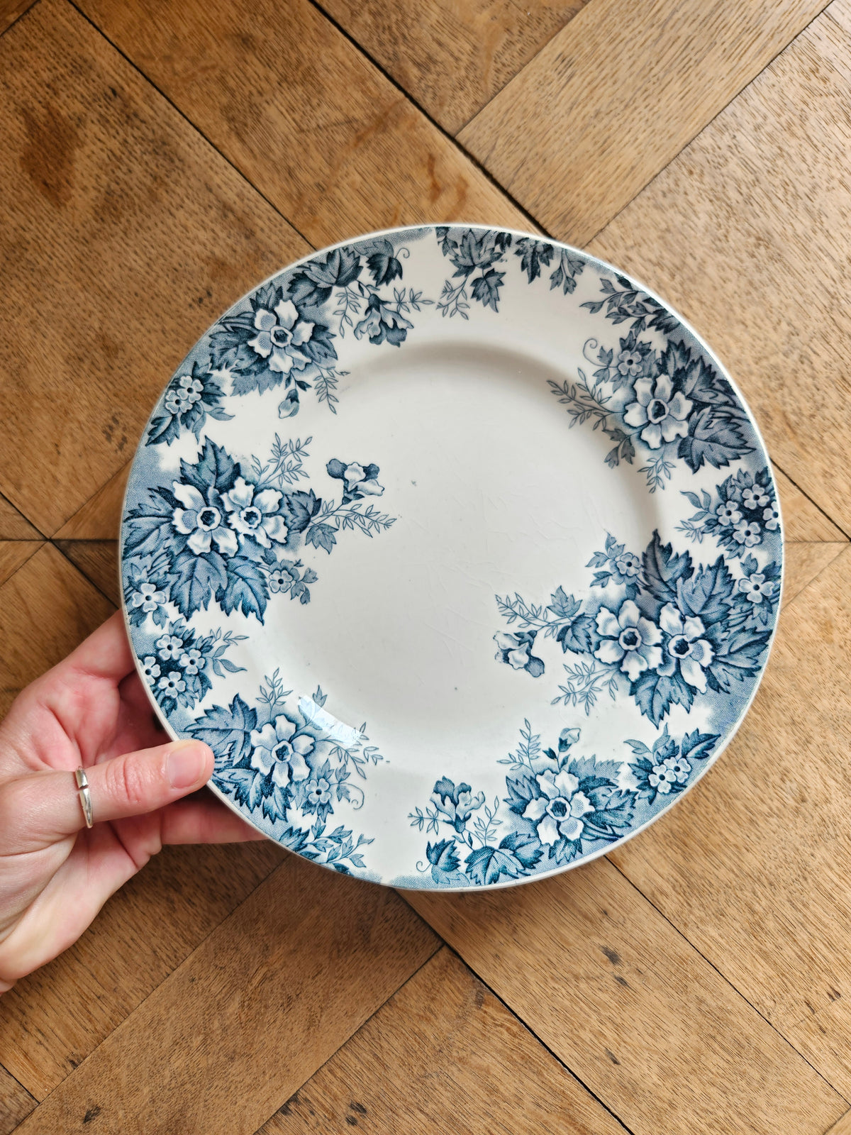 Assiette montée ancienne, st amand & hamage. Modèle iconique Marie-Louise.