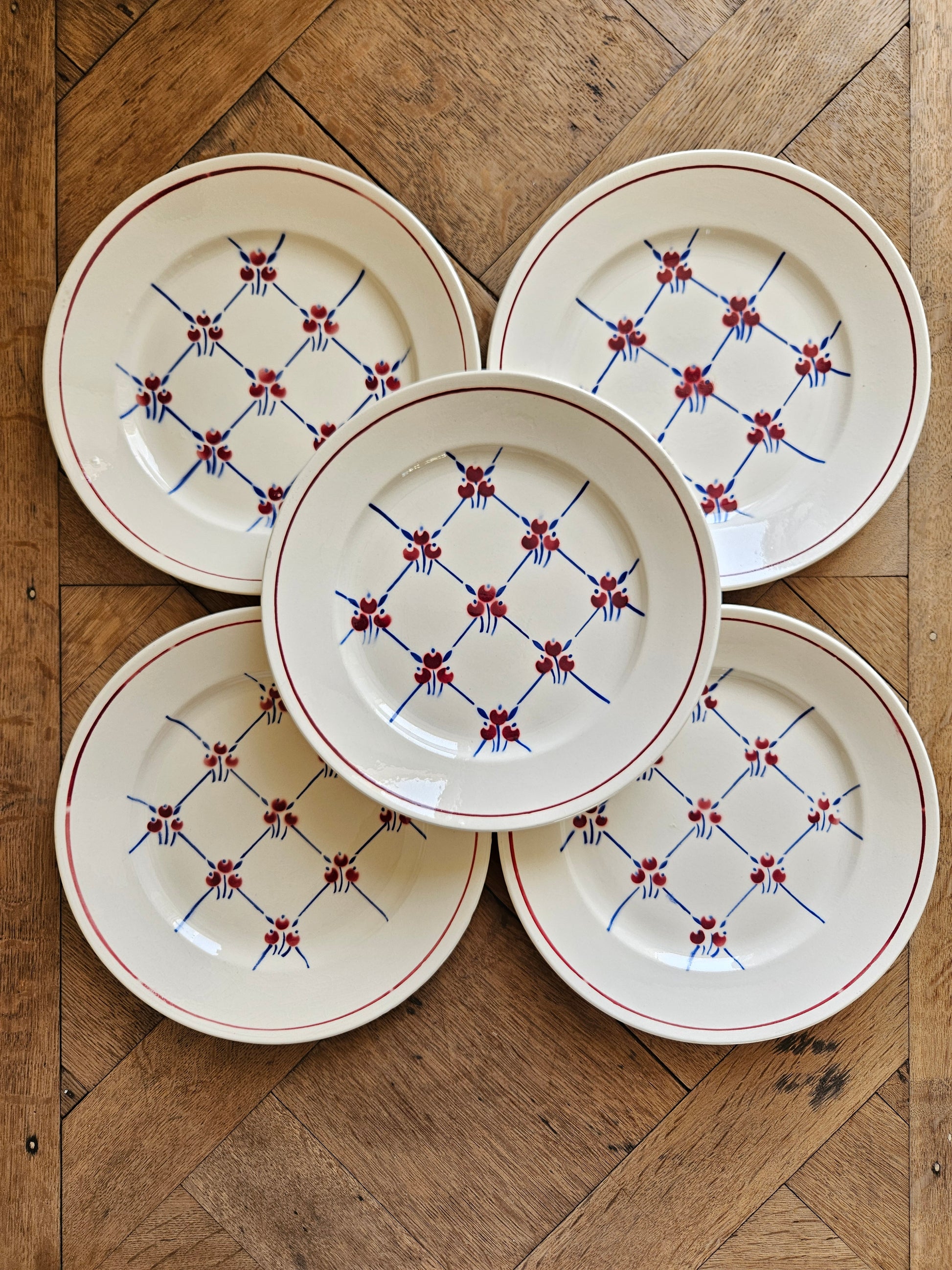 Assiettes anciennes Badonviller modèle Normandie