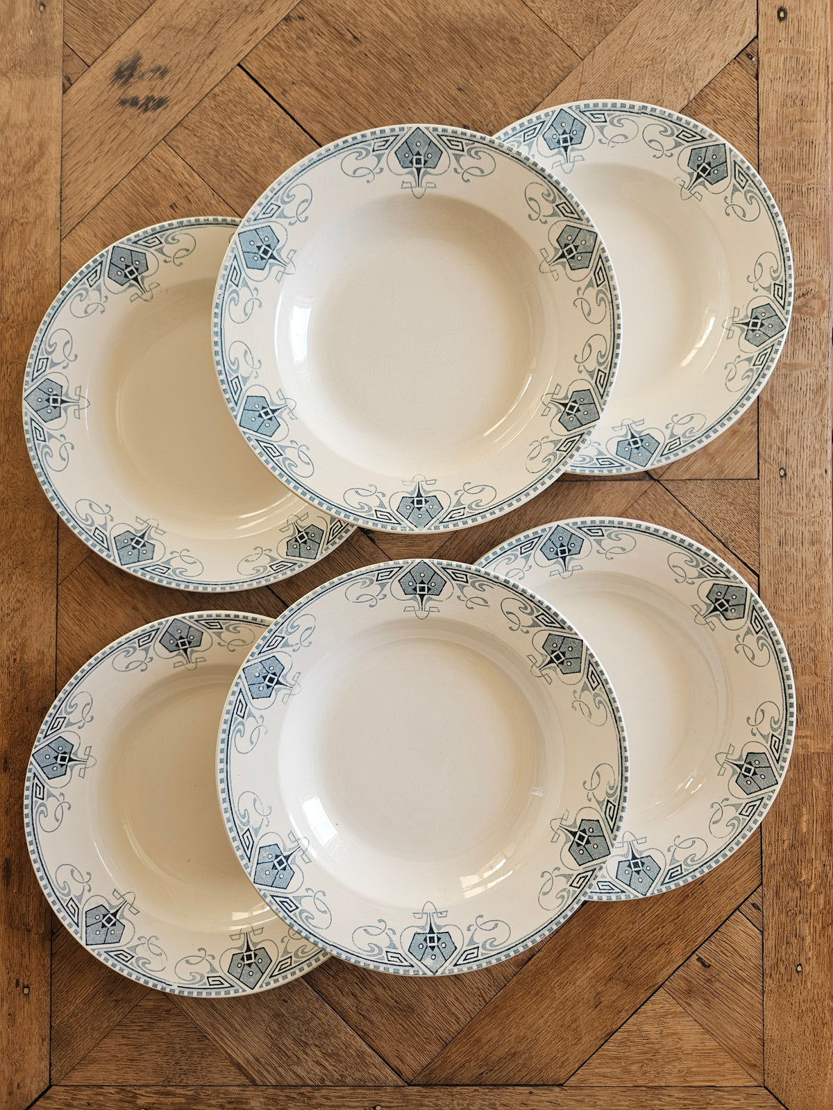 Assiettes creuses U&C Sarreguemines, Germaine