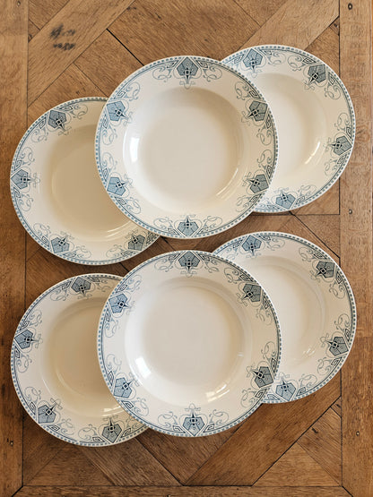 Assiettes creuses U&C Sarreguemines, Germaine