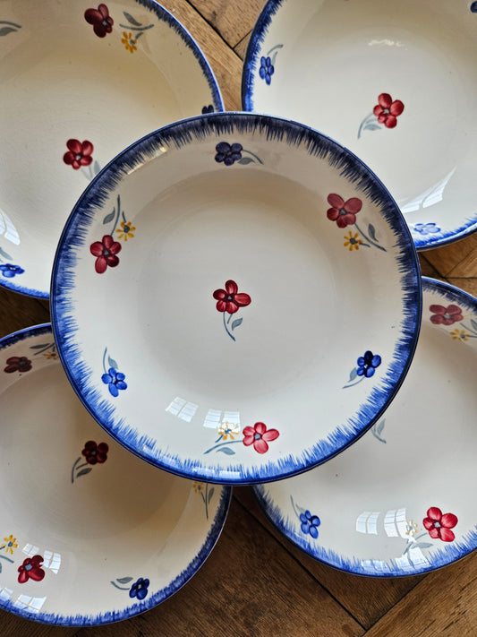 Lot d’assiettes creuses forme calotte Digoin modèle Mary-Lou 