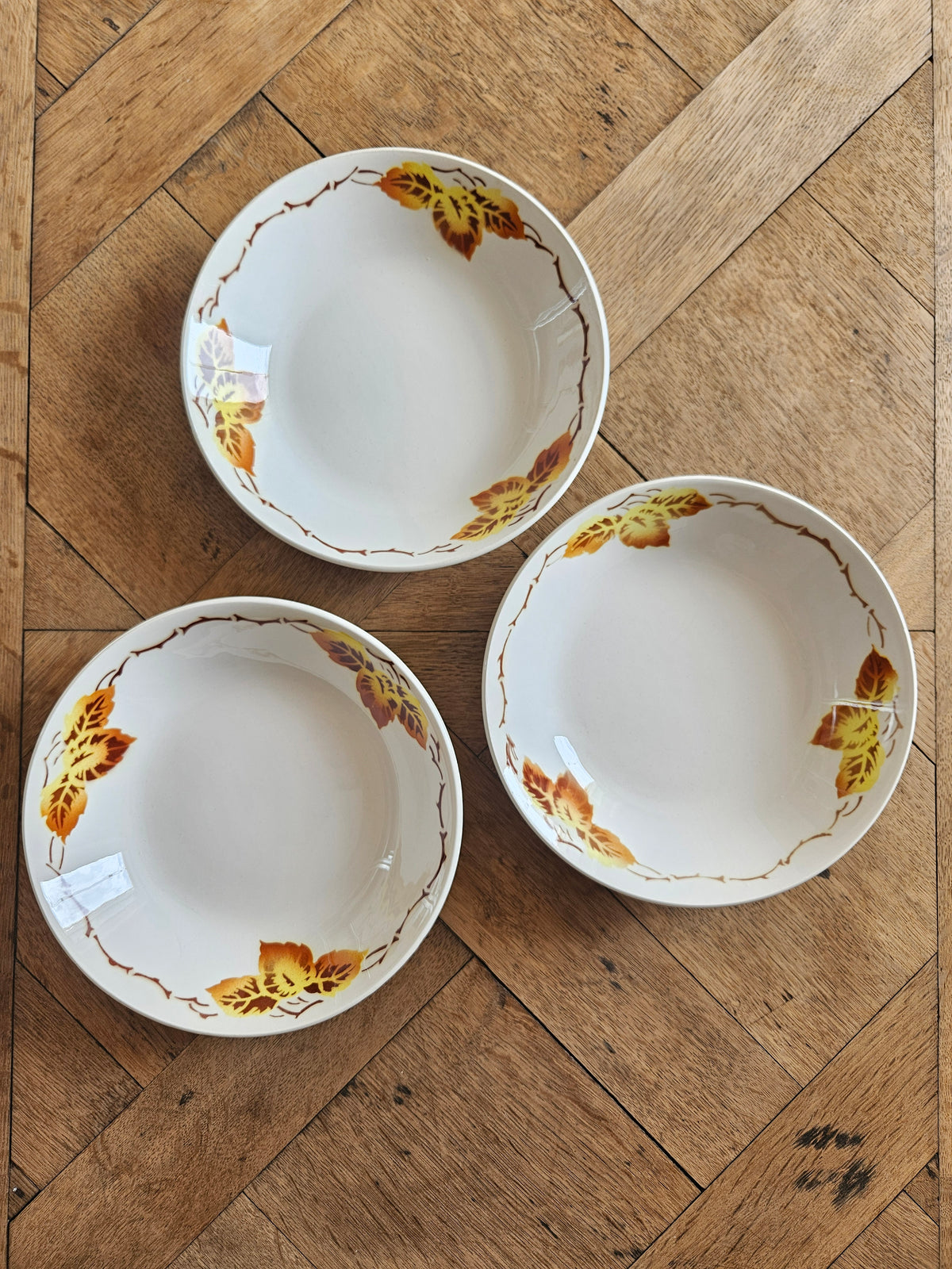 Assiettes calottes Moulin des Loups, automne