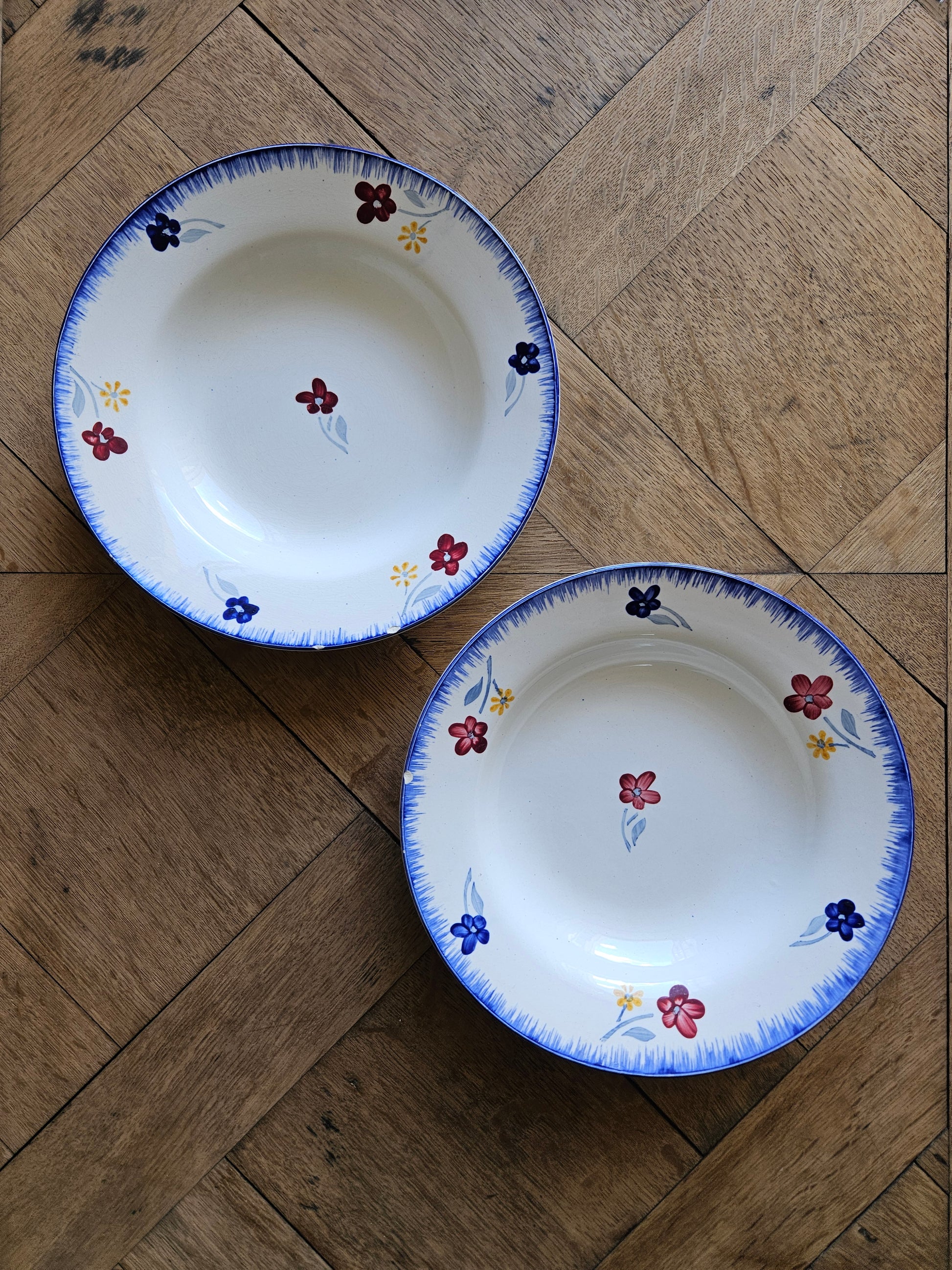 Assiettes creuses rétro Digoin Mary-Lou 