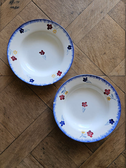 Assiettes creuses rétro Digoin Mary-Lou 