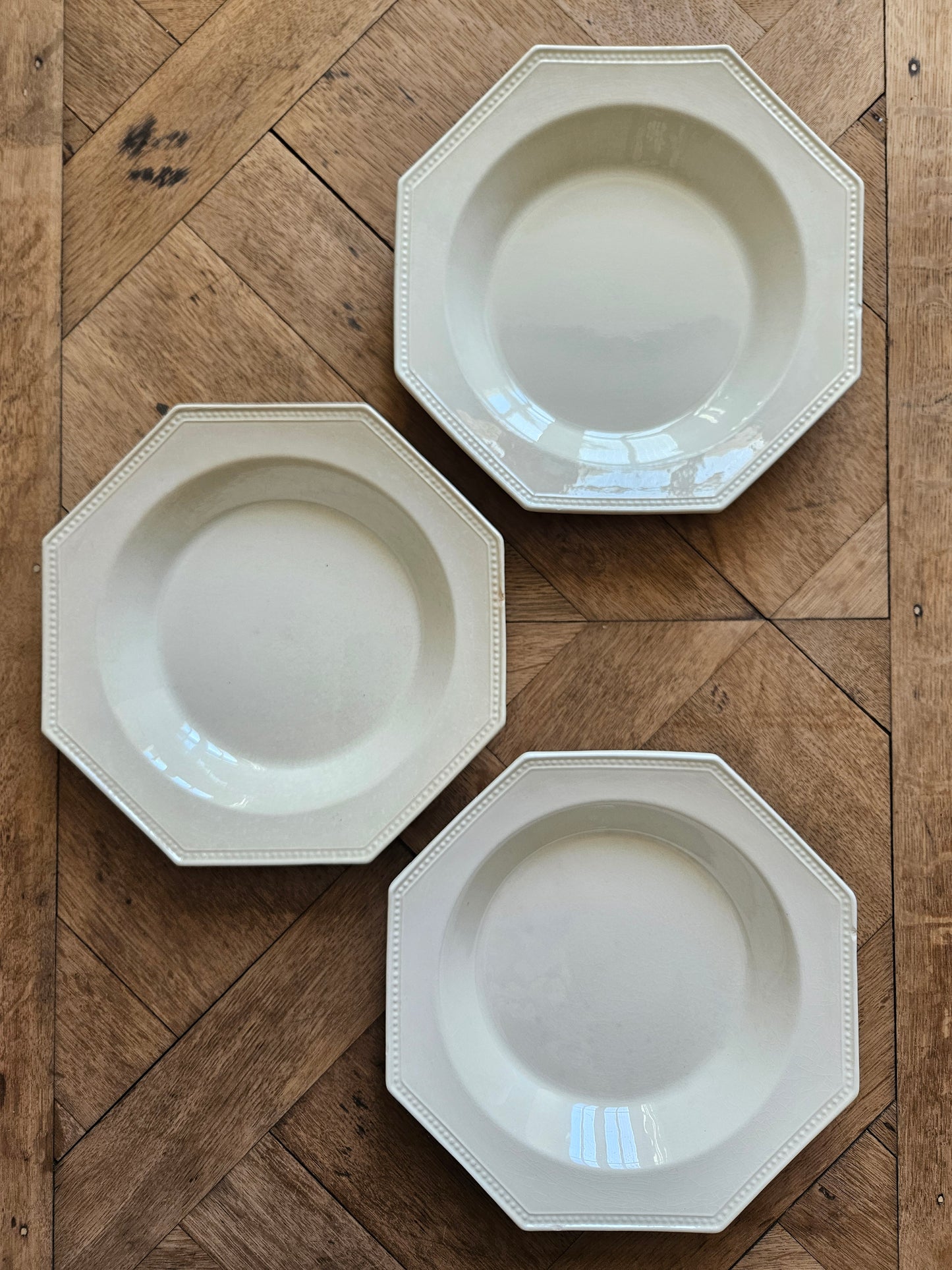 Assiettes creuses octogonales Montereau