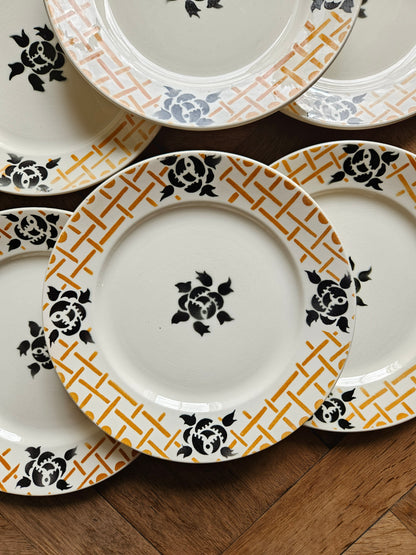 Assiettes plates anciennes badonviller roscoff