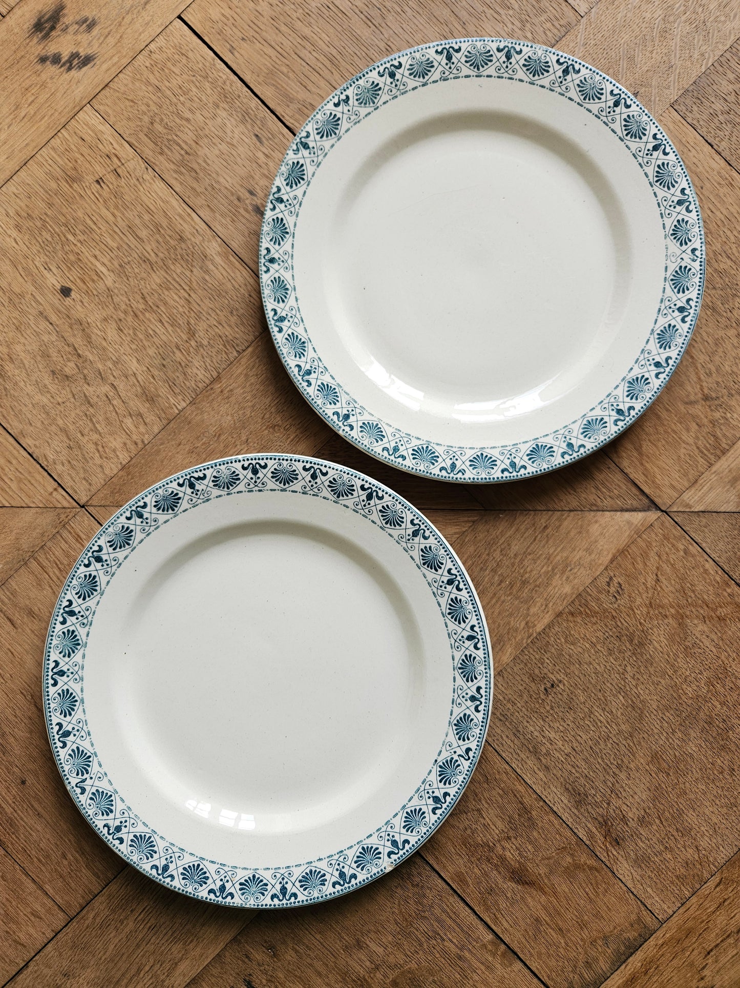 Assiettes plates anciennes Salins Celtic terre de fer