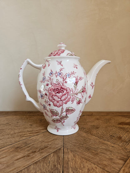 Cafetiere vintage rose chintz johnson brothers 