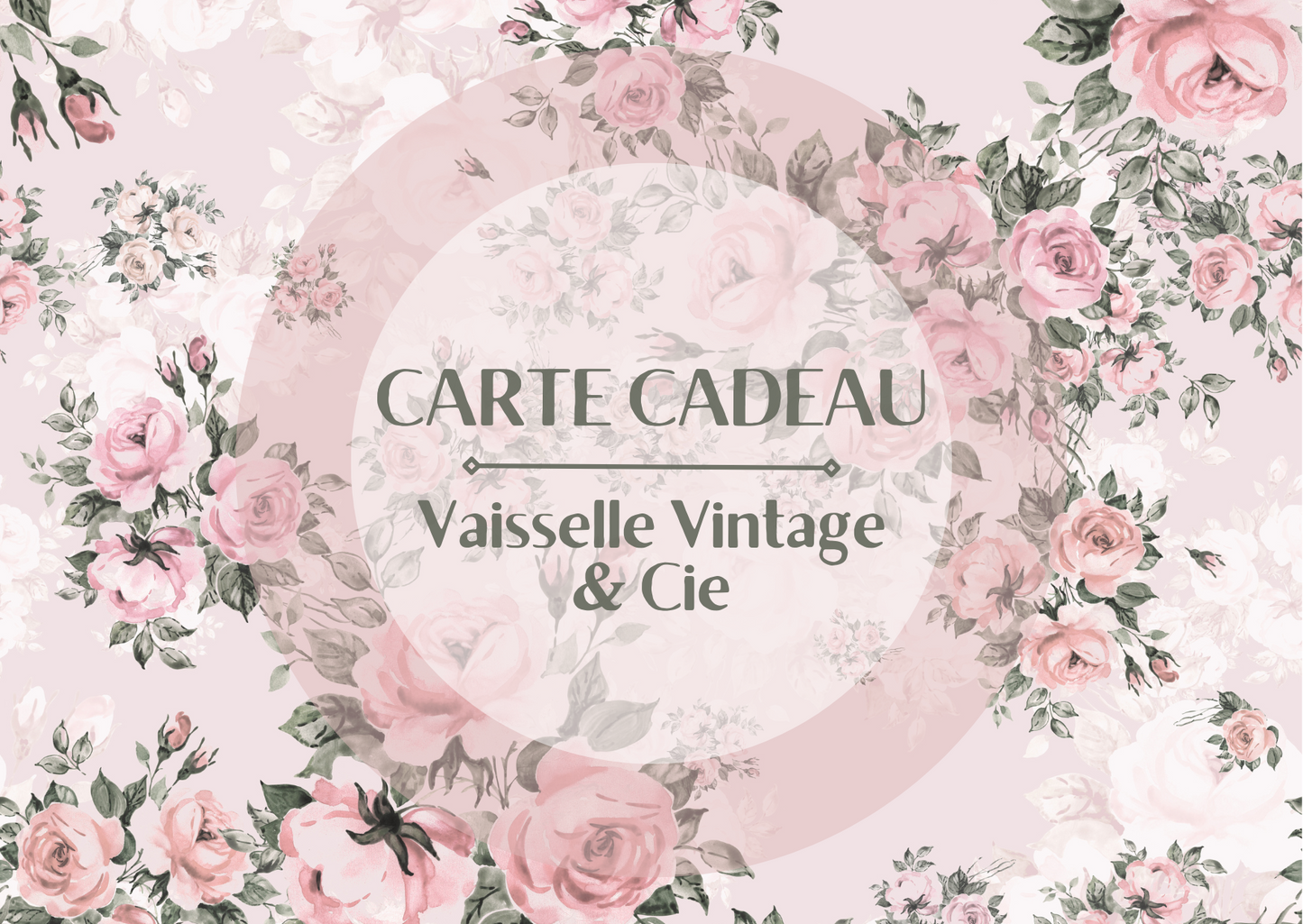 Carte-cadeau "Vaisselle Vintage & Cie"