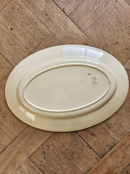 Plat ovale ancien estampillé Badonviller, Francine