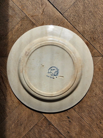 Assiette plate Jules Vieillard, Neptune