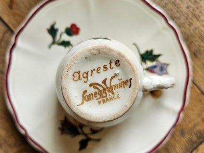 Estampille sur tasse ancienne Sarreguemines agreste