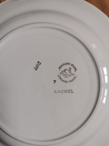 Assiettes plates dépareillées "Rachel"