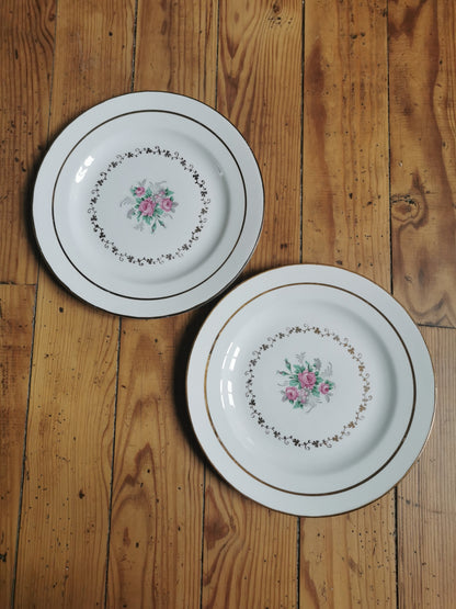 Assiettes plates dépareillées "Rachel"