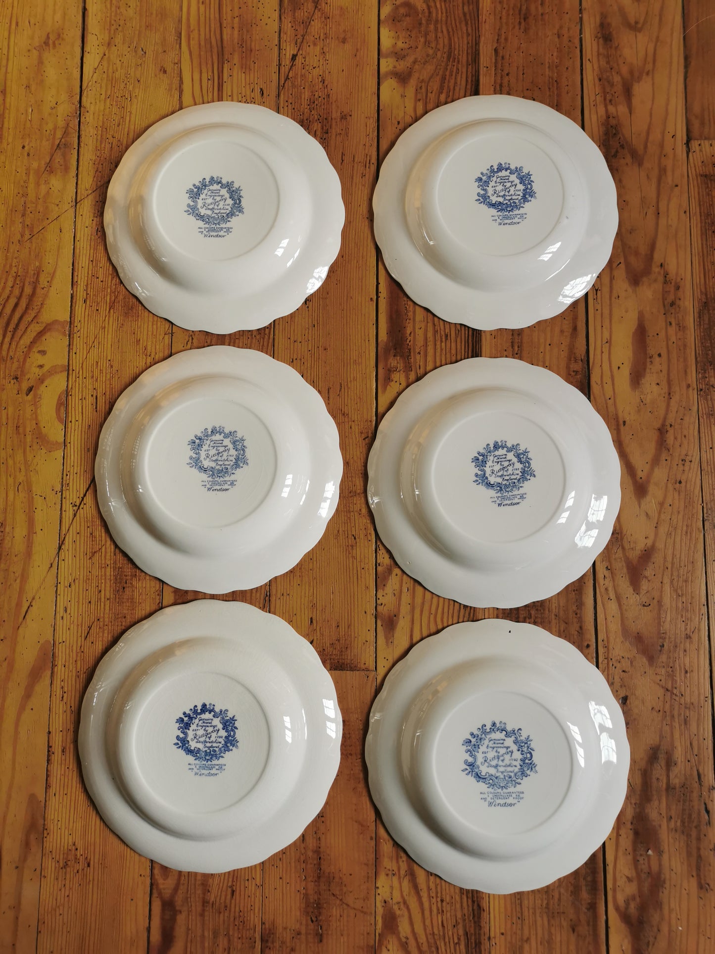 Assiettes creuses vintage Ridgway, Windsor
