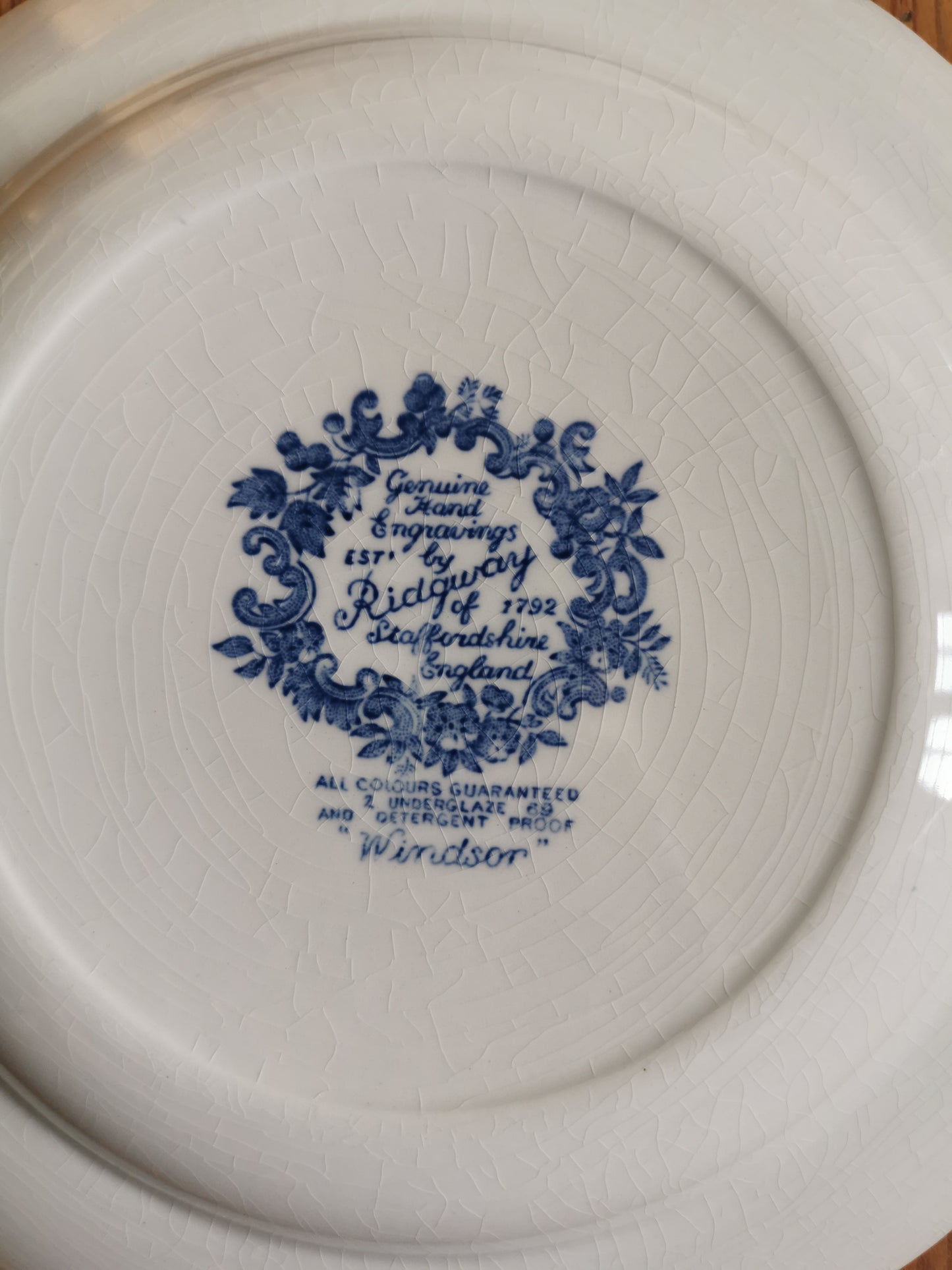 Assiettes creuses vintage Ridgway, Windsor