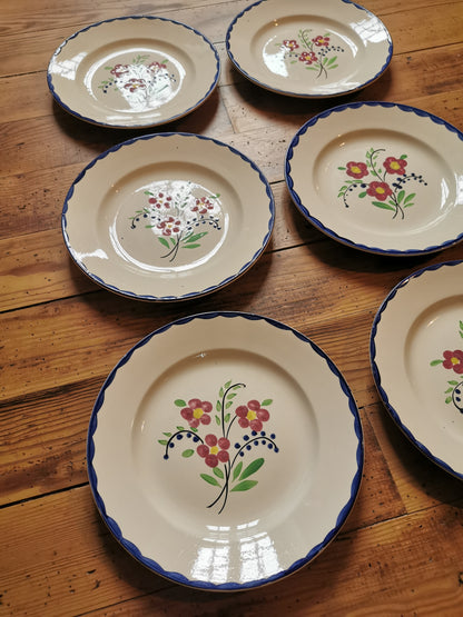 Assiettes plates Sarreguemines, Barsac