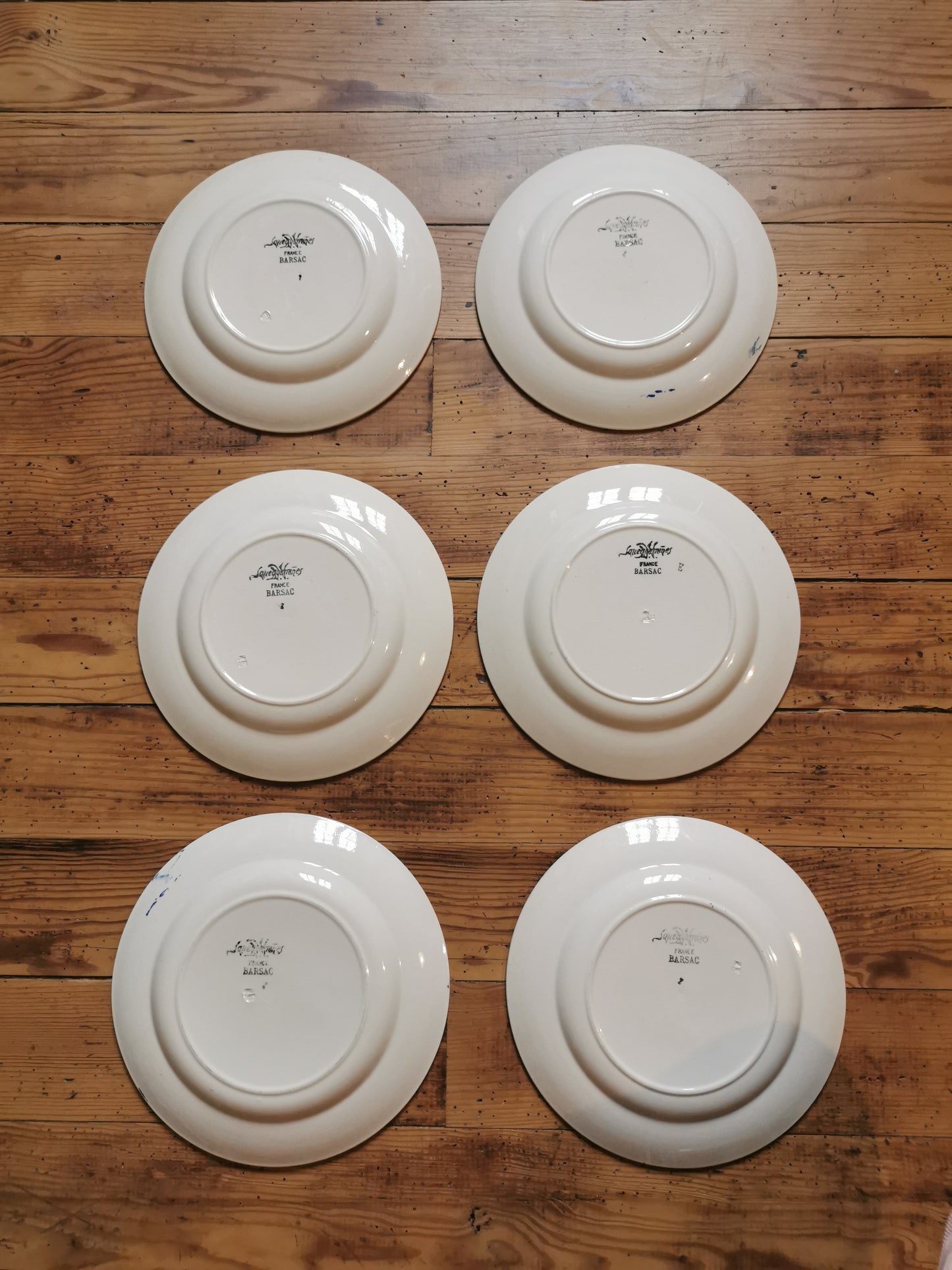 Assiettes plates Sarreguemines, Barsac