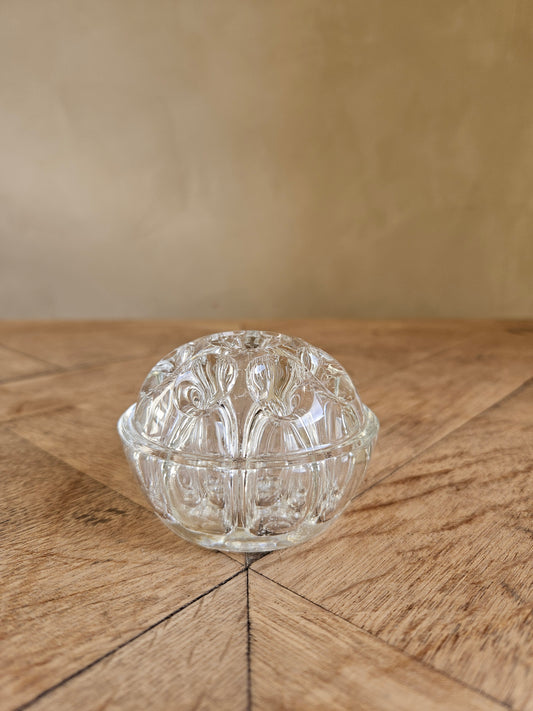 Pique fleurs vintage en verre 9 trous