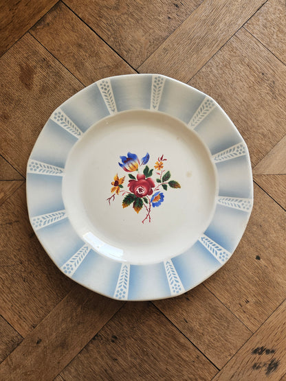Plat ancien claude Sarreguemines style rétro 