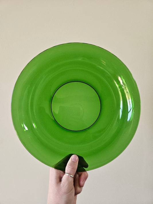 Plat creux vintage Vereco, vert