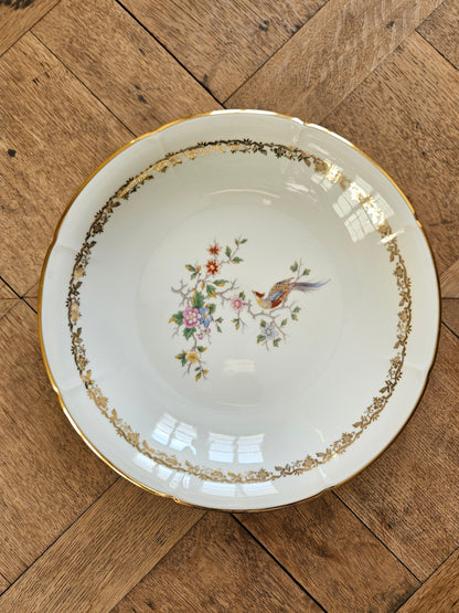 Plat creux porcelaine Oiseau