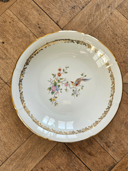 Plat creux porcelaine Oiseau