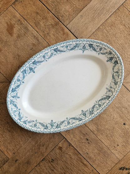 Plat ovale ancien kleber clairefontaine terre de fer