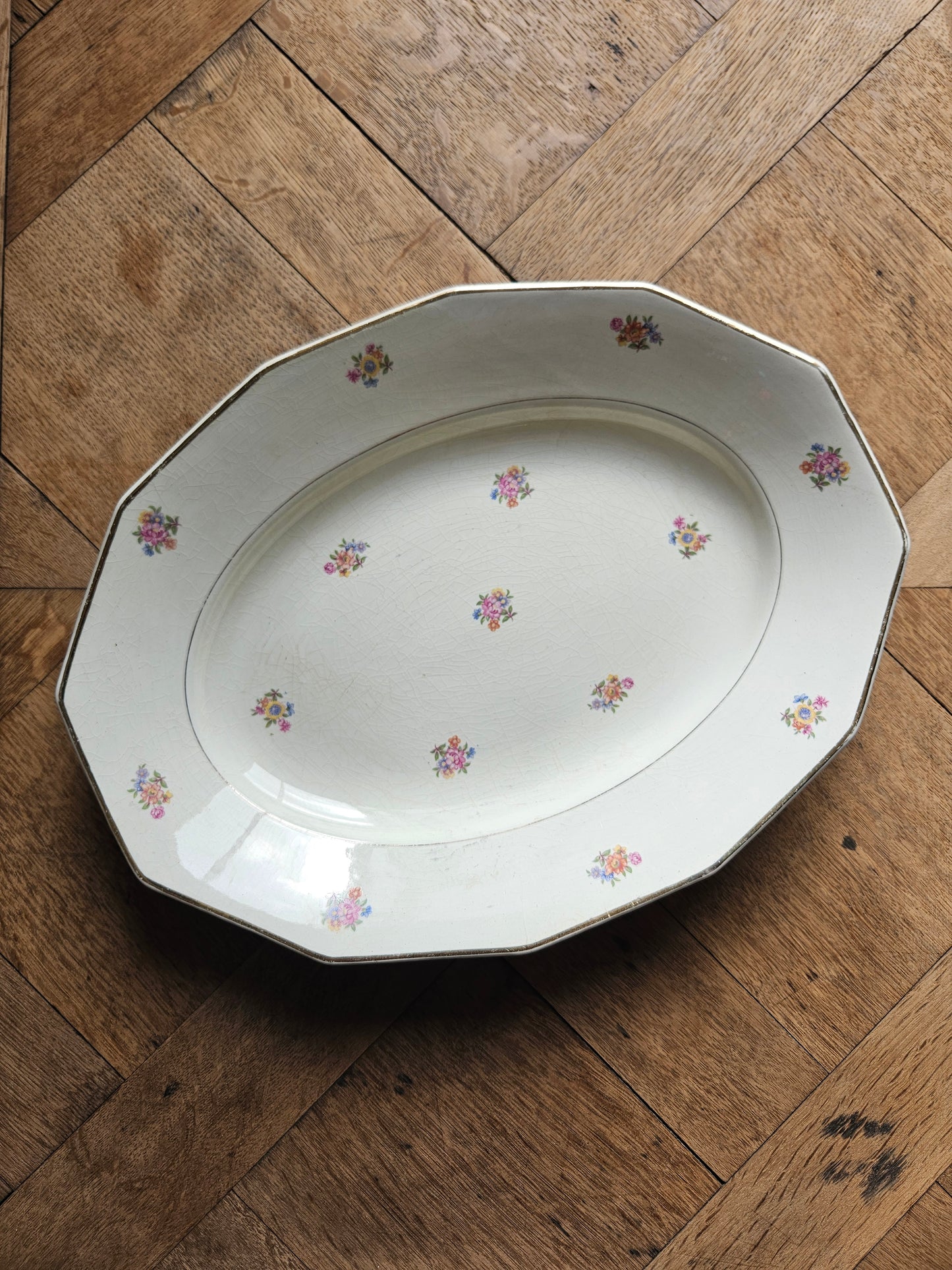 Plat ovale Orchies, shabby chic