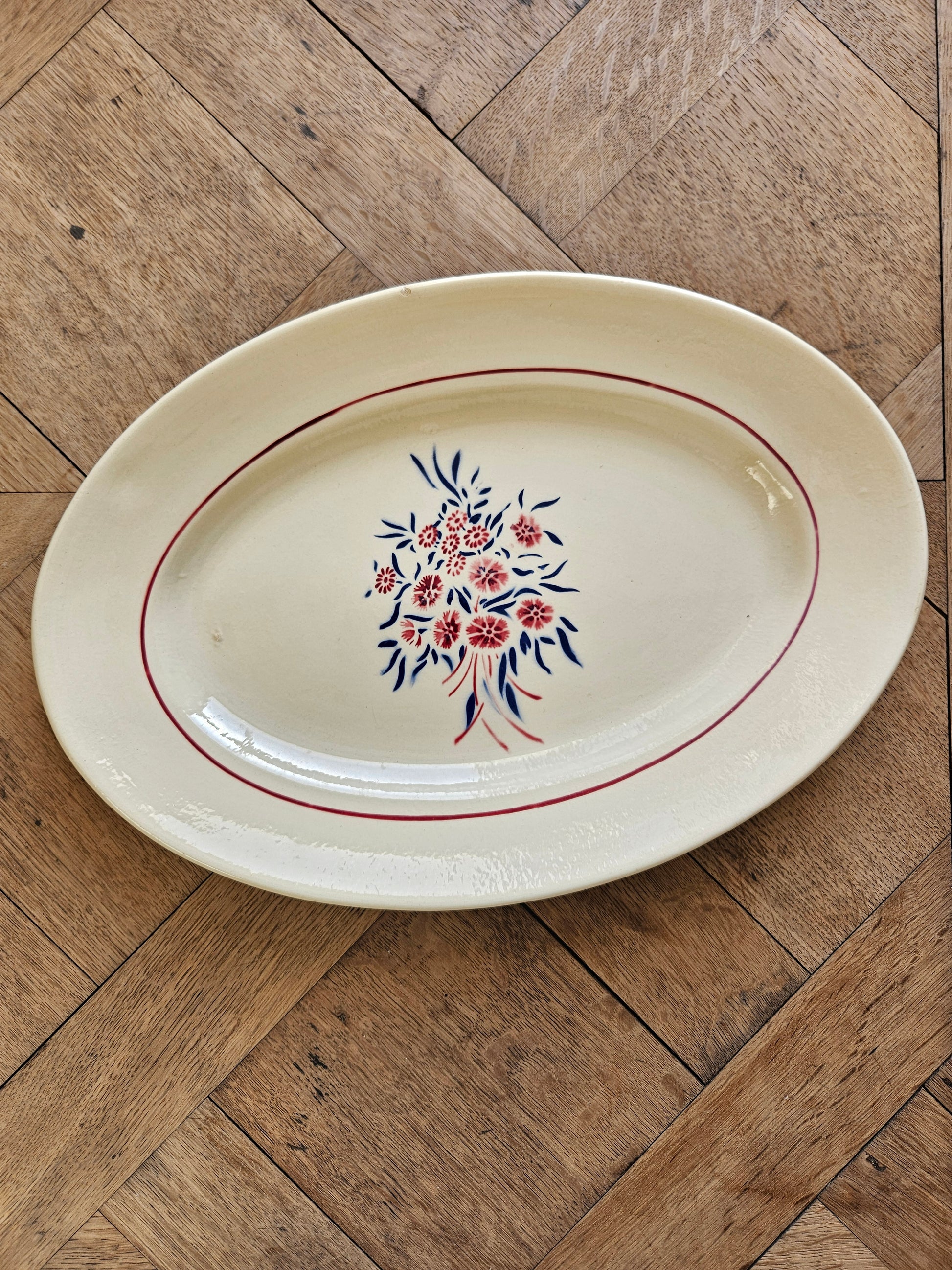 Plat ovale rétro Badonviller, Francine.