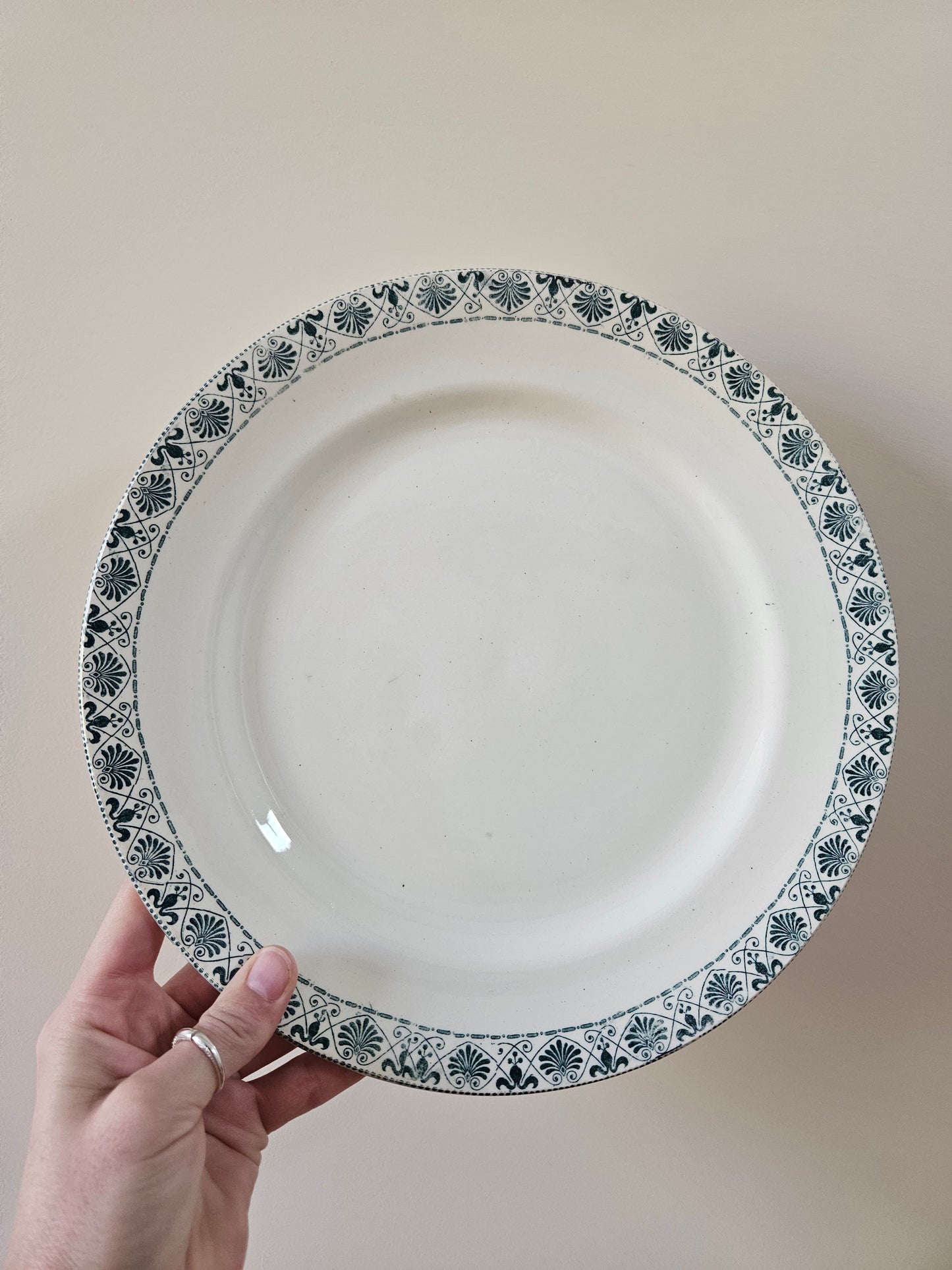 Plat rond ancien Salins, Celtic. Terre de fer.