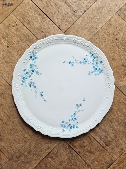 Plat à tarte Limoges, myosotis