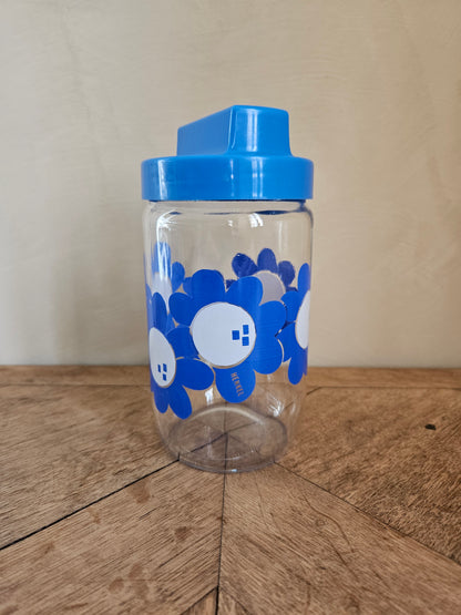 Pot Henkel, fleurs bleues