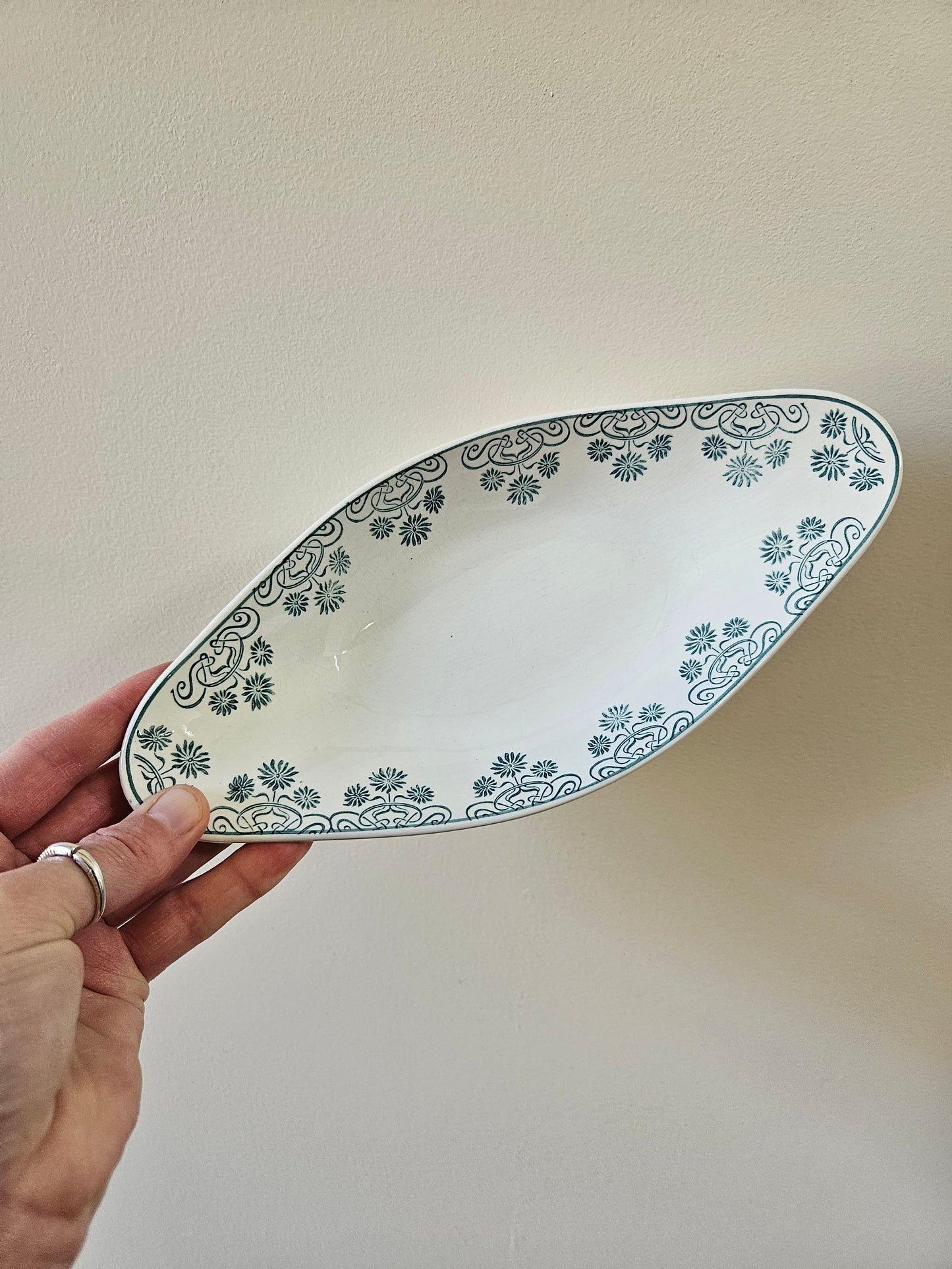 Ravier Digoin, décor vert