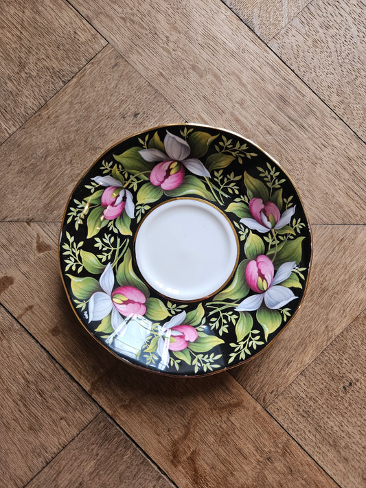 Sous-tasse vintage Royal Albert, Lady’s Slipper. Collection provincial flowers. Style shabby chic.